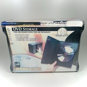 Allsop 18 DVD Storage Case Box Set & Organizer Shelf & Marker & Scratch Kit NEW